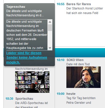 Tagesschau der ARD heute abend! Das wird sonst nur bei RTL behauptet, da aber immer, weshalb ich es völlig unnütz finde, das Programm überhaupt zu erwähnen.